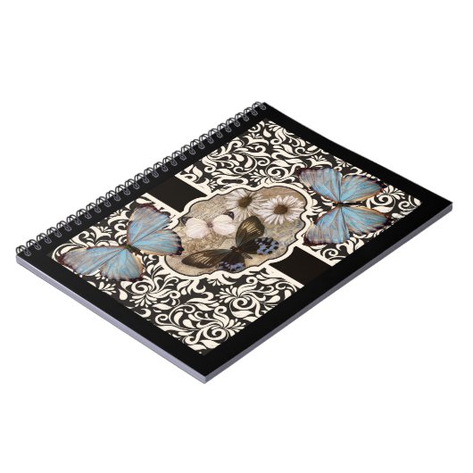 Damask & Blue Notizblock (Linke Seite)