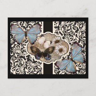Damask & Blue Postkarte