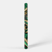 Damask Blume Gold Black Aquamarin Samsung Galaxy Hülle (Rechte Seite)