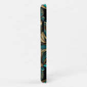 Damask Blume Gold Emerald Black Case-Mate iPhone Hülle (Hinten/Rechts)