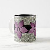 Damask-Blume Strickende Tasse (Vorderseite Links)