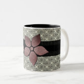 Damask-Blume Strickende Tasse (VorderseiteRechts)