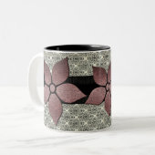 Damask-Blume Strickende Tasse (Vorderseite Links)
