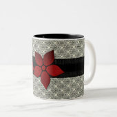 Damask-Blume Strickende Tasse (VorderseiteRechts)