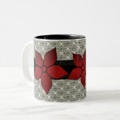 Damask-Blume Strickende Tasse (Vorderseite Links)