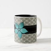 Damask-Blume Strickende Tasse (VorderseiteRechts)