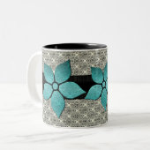 Damask-Blume Strickende Tasse (Vorderseite Links)