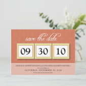 Damask Box Trio 12x18 Save the Date (Mandarine) (Stehend Vorderseite)