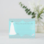 Damask Brautparty Advice card for Bride Hinweiskarte (Stehend Vorderseite)