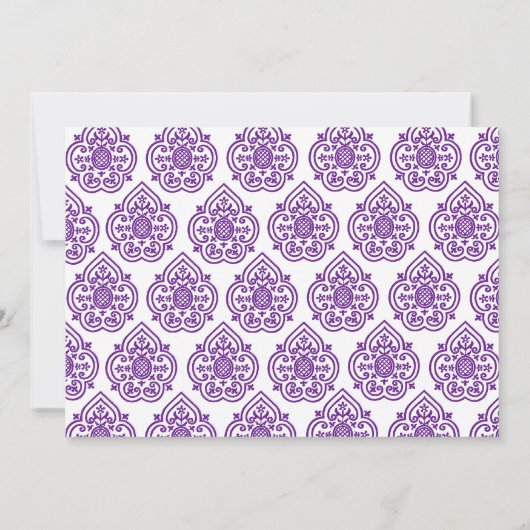 Damask Bridal Dusche Einladung (Rückseite)