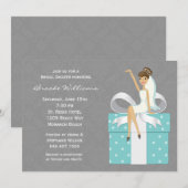 Damask Bridal Dusche Einladung (Vorne/Hinten)
