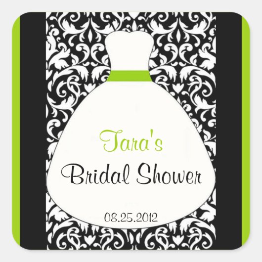 Damask Bridal Sticker (Vorderseite)