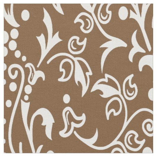 Damask Brown Stoff (Nahaufnahme)