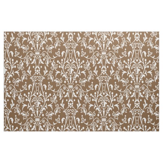 Damask Brown Stoff (Fat Quarter (45,7 x 55,9 cm))