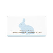 Damask Bunny Return Address Label Adressaufkleber (Vorne)