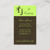 Damask Business Card+Dash of urban Visitenkarte (Rückseite)