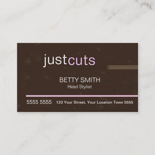 Damask Business Card Visitenkarte (Vorderseite)