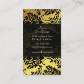 Damask BusinessCard Gold + Schwarz Visitenkarte (Rückseite)