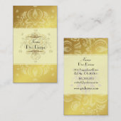 Damask BusinessCard-Goldton Visitenkarte (Vorne/Hinten)