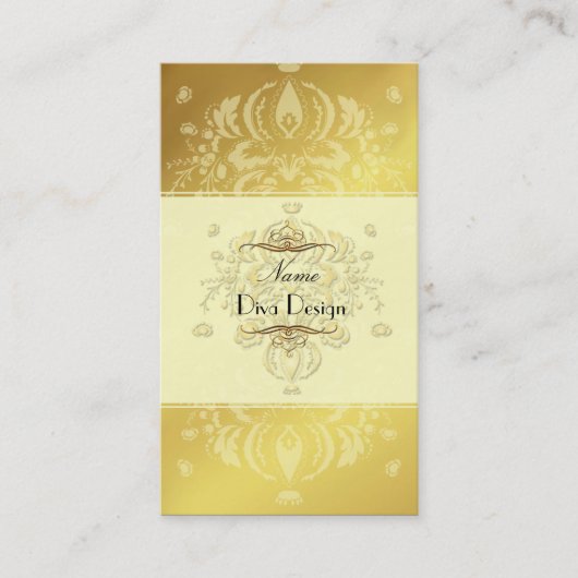 Damask BusinessCard-Goldton Visitenkarte (Vorderseite)