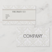 DAMASK BUSINESSCARD VISITENKARTE (Vorne/Hinten)