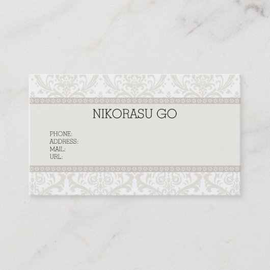 DAMASK BUSINESSCARD VISITENKARTE (Vorderseite)