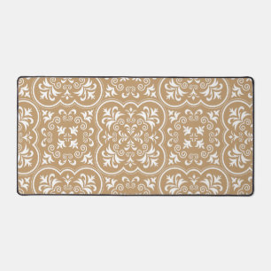 Damask Camel Brown Color Stilvoll Schreibtischunterlage