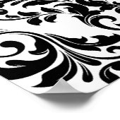 Damask Canvas Print Poster (Ecke)