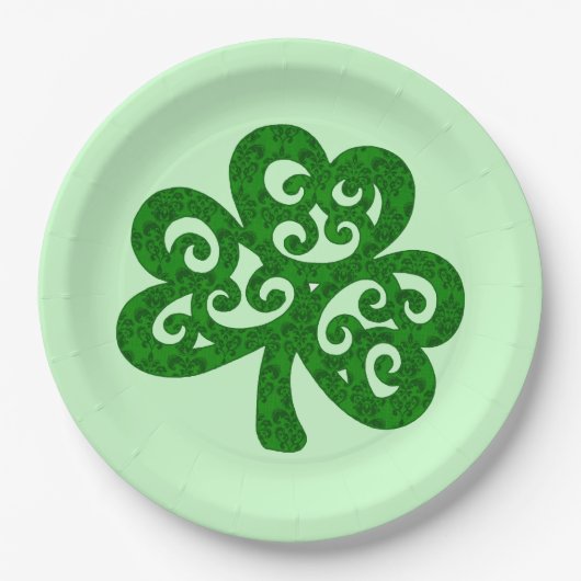 Damask Clover Pappteller (Vorderseite)