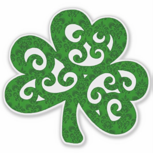 Damask Clover Sticker (Vorderseite)