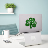 Damask Clover Sticker (Laptop auf Schreibtisch)