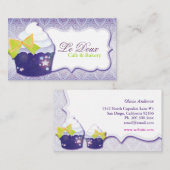 Damask Cupcake Bakery Visitenkarte (Vorne/Hinten)