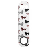 Damask Dackel Niedliche Dackeln Speedflaschenöffner (Rückseite)