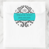 Damask Danke, dass du Sticker Hochzeitsticker lieb (Tasche)