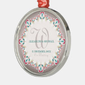 Damask Decorative Art Wedding Keepake Ornament Aus Metall (Links)