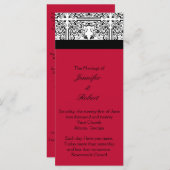 Damask Delight in Berry Lila Wedding Program Programm (Vorne/Hinten)