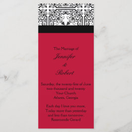 Damask Delight in Berry Lila Wedding Program Programm