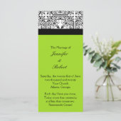 Damask Delight in Lime Green Wedding Program Programm (Stehend Vorderseite)