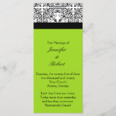 Damask Delight in Lime Green Wedding Program Programm (Vorderseite)