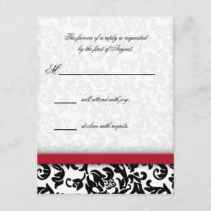 Damask Delight RSVP Karte
