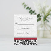 Damask Delight RSVP Karte (Stehend Vorderseite)