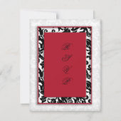 Damask Delight RSVP Karte (Rückseite)