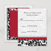 Damask Delight RSVP Karte (Vorne/Hinten)