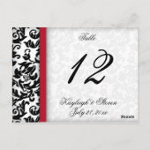 Damask Delight Tischnummer (Rückseite)