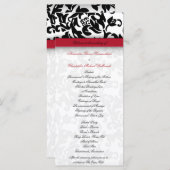 Damask Delight Wedding Program Programm (Vorne/Hinten)