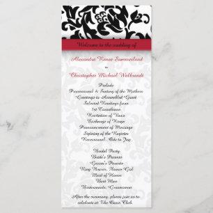 Damask Delight Wedding Program Programm