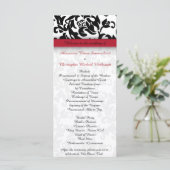 Damask Delight Wedding Program Programm (Stehend Vorderseite)