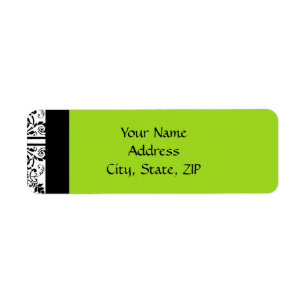 Damask Delikatesse in Lime Green und Black