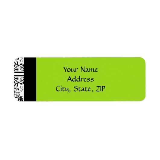 Damask Delikatesse in Lime Green und Black (Vorne)