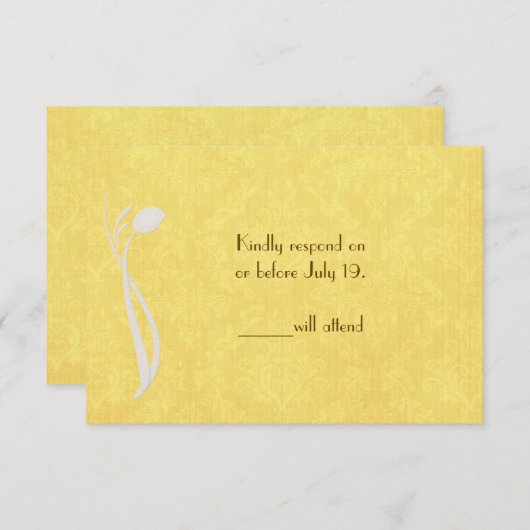 Damask Design-UAWG RSVP Karte (Vorne/Hinten)